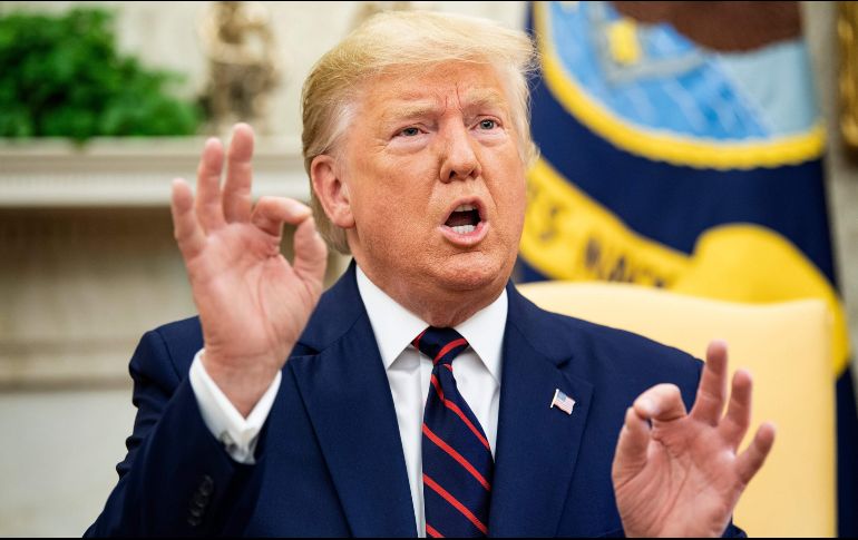 “Respeto mucho a los denunciantes, pero sólo cuando son reales”, mencionó Trump en relación a la persona que dio origen a la investigación, cuya identidad sigue siendo un misterio. AFP/B. Smialowski