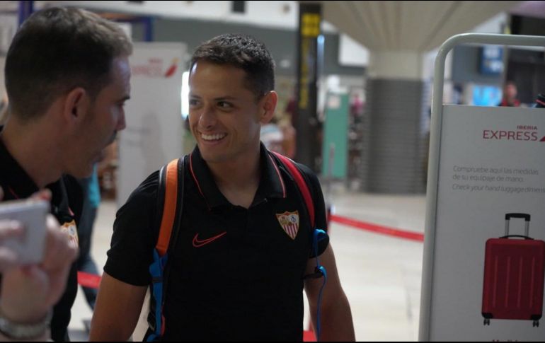 Javier Hernández cuenta con 41 minutos jugados en la Liga de España. TWITTER / @SevillaFC