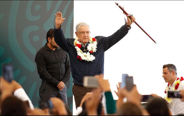López Obrador se encuentra en su tercer día de recorrido por la región mixteca. NTX / I. Hernández