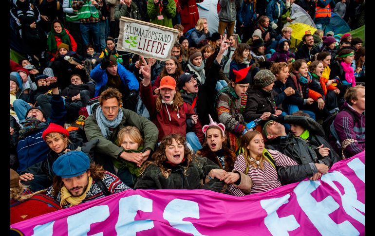 Un bloqueo en un puente de Ámsterdam. AFP/R. Fernandez