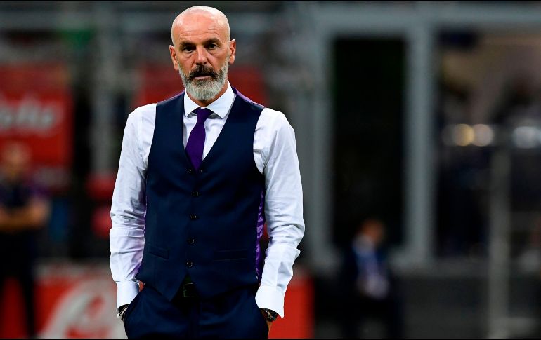 Pioli nunca ha ganado un trofeo en su carrera de 16 años como técnico, si bien guió a Lazio a fase previa de la Liga de Campeones. AFP / ARCHIVO