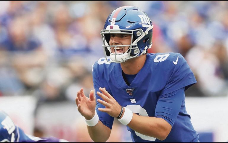 Daniel Jones hará su cuarta aparición como titular en la temporada en lugar de un Eli Manning que le arrebató dos Super Bowls a los Patriots. AFP