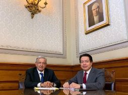 Delgado compartió en su cuenta de Twitter imágenes de su reunión con el Presidente. TWITTER/@mario_delgado