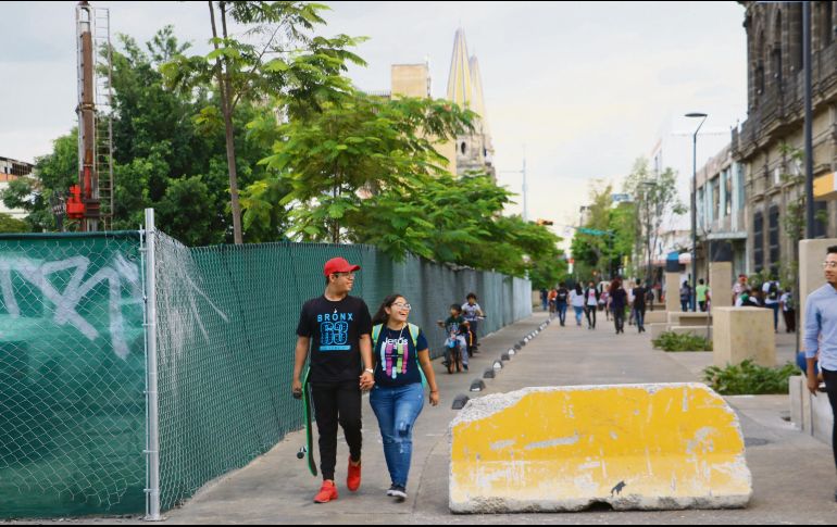 Estén o no listas las obras de la Línea 3 del Tren Ligero en diciembre, empresarios piden que se concluya el Paseo Fray Antonio Alcalde para esas fechas. EL INFORMADOR/A. Navarro