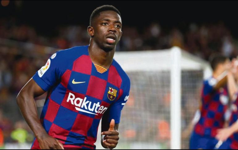 Dembélé se perderá las próximas dos jornadas de Liga española por increpar a un árbitro. EFE