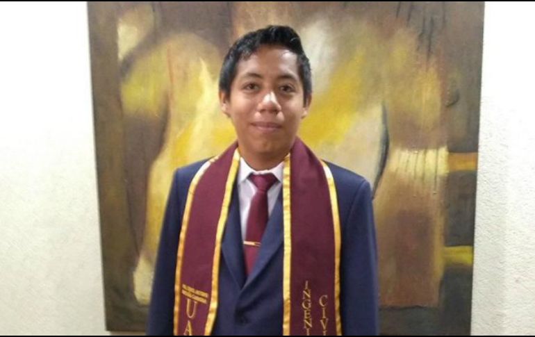 Israel Antonio Briseño, ingeniero civil de la Universidad Autónoma de Coahuila (UAdeC). TWITTER / @UAdeC