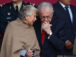 Sánchez Cordero (i) externó sus condolencias por los hechos violentos ocurridos ayer que dejaron ocho muertos. SUN/D. Simón