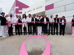 El Gobernador declara que la clínica será un centro de diágnostico para la atención oportuna del cáncer de mama, que buscará favorecer a la disminución de esta enfermedad. ESPECIAL/Gobierno de Jalisco