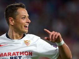 Javier “Chicharito” Hernández llegó al Sevilla el pasado mes de septiembre. AFP / ARCHIVO