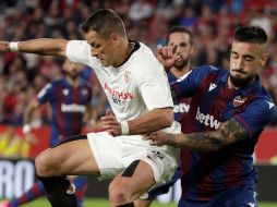 Hernández no pudo anotar gol en su primera titularidad en Liga. EFE / J. Muñoz