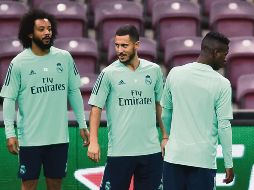 El cuadro merengue se entrenó de cara a su partido ante Galatasaray. AFP