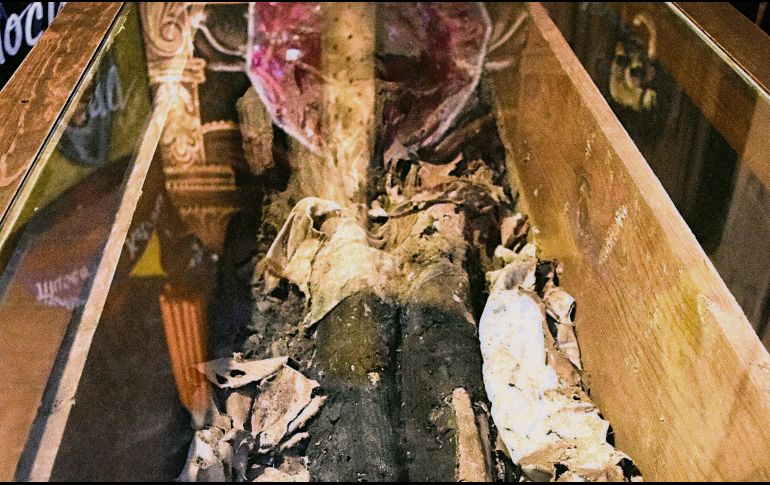 Momia. Doña Petra Escamilla de Anda, quien nació en 1801 y murió en 1864, y ahora es una momia en un ataúd de cristal; fue localizada en 2007 en San Antonio de las Alazanas, en Coahuila. EL INFORMADOR / A. Rodríguez