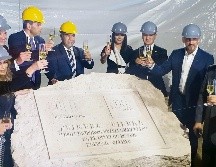 Primera piedra. Empresarios, autoridades municipales y estatales, presentaron el proyecto del HS Hotsson Hotel. EL INFORMADOR / J. Pérez