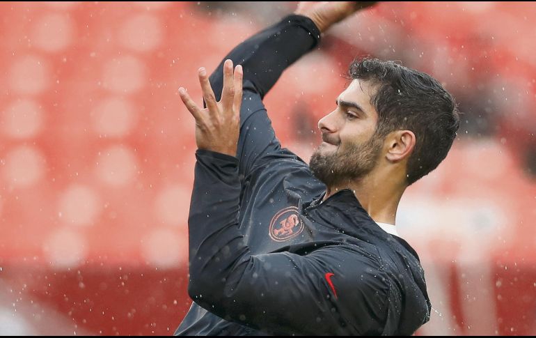 Jimmy Garoppolo buscará ser más peligroso por aire ahora que cuenta con Emmanuel Sanders en su cuerpo de receptores. AFP / R. Carr