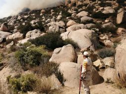 Son mil 210 los elementos que han sumado su fuerza de tarea para combatir el fuego en ese estado. TWITTER / @CNPC_MX
