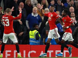 Marcus Rashford fue la gran figura del Manchester United en Stamford Bridge. AP / I. Walton