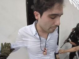 El general Sandoval García informa que el presunto capo Ovidio Guzmán fue liberado en el mismo inmueble donde fue localizado durante al fallido operativo para su captura el pasado 17 de octubre en Culiacán, Sinaloa. EFE / ARCHIVO