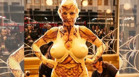 Heidi Klum usó un traje de silicona para su disfraz de este Halloween 2019. INSTAGRAM / heidiklum