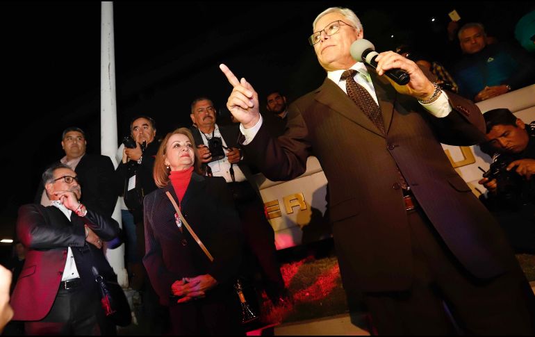 Durante la ceremonia, Bonilla aseguró que su legado en Baja California será la honradez, la transparencia y el trabajo. SUN/B. Fregoso