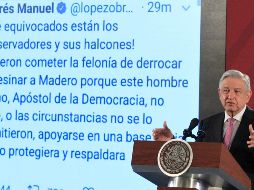 López Obrador se refirió a una serie de mensajes que compartió en redes sociales durante el fin de semana. NYX/J. Lira