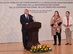 El evento de este jueves se llevó a cabo en un auditorio del Centro Cultural El Carmen sin la presencia de los indígenas, con el fin de proteger su identidad. ESPECIAL/INM