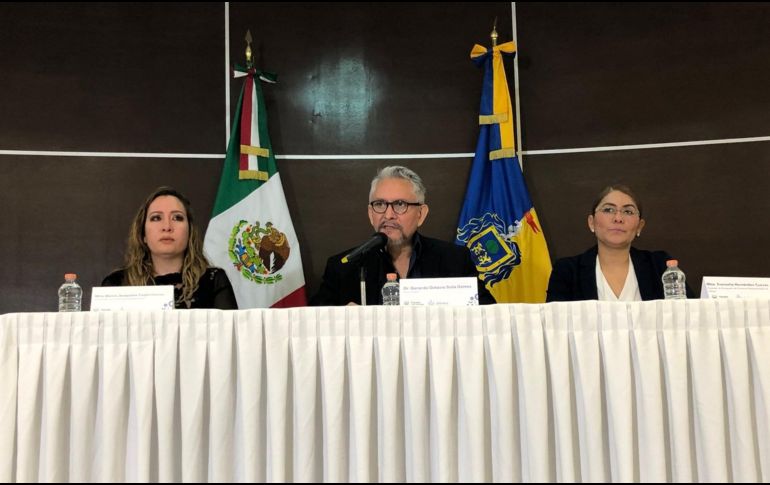 El fiscal del Estado, Gerardo Octavio Solís, habla durante una rueda de prensa ofrecida a medios para dar más detalles del caso. TWITTER/@FiscaliaJal