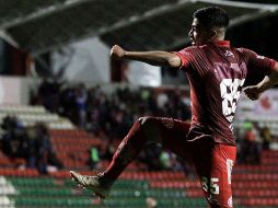 Fernando Morales celebra su anotación, la segunda de los Mineros. IMAGO7/R. Martínez