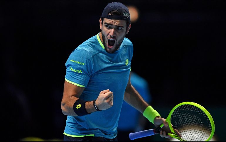 Matteo se marcha con el consuelo de al menos un victoria al imponerse este jueves por 7-6 (3) y 6-3. AFP / B. Stansall