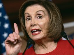 La jefa de los demócratas acusó ayer a Donald Trump. AP