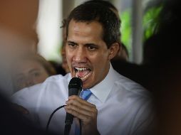 Juan Guaidó durante una actividad con el movimiento estudiantil en la Universidad Central de Venezuela, este jueves en Caracas. EFE/ARC