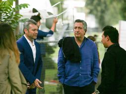 Higuera (izq) y Vergara (der) durante la visita a un entrenamiento de Chivas en Verde Valle en el año de 2016. EL INFORMADOR / ARCHIVO