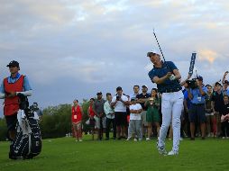 Una buena actuación en su último hoyo podría darle al golfista tapatío el primer título de su carrera en el PGA Tour. AFP/C. Hawkins