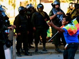 Simpatizantes de Evo Morales también exigen la renuncia del Gobierno de transición. AFP/R. Schemidt