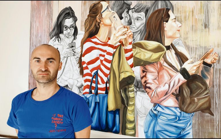 El artista italiano presentará obras de gran formato con la técnica de acrílico. EL INFORMADOR / J. Pérez