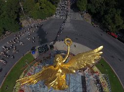 En septiembre, el Gobierno de la CDMX anunció que invertirían entre 11 y 13 MDP para rehabilitar el Ángel de la Independencia. AP / ARCHIVO