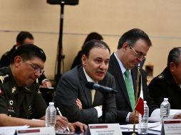 Alfonso Durazo y Marcelo Ebrard se encuentran entre los funcionarios que presidieron el encuentro. TWITTER/@AlfonsoDurazo