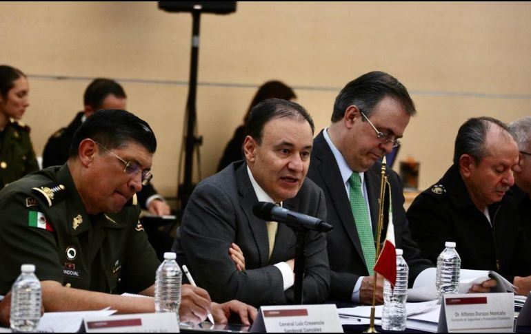 Alfonso Durazo y Marcelo Ebrard se encuentran entre los funcionarios que presidieron el encuentro. TWITTER/@AlfonsoDurazo