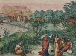 Fragmento de 'Hispalis' en Civitates Orbis Terrarum (Georg Braun, 1572). Biblioteca Digital Hispánica - BNE, CC BY-NC-SA BIBLIOTECA DIGITAL HISPÁNICA