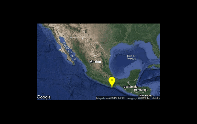 El epicentro se localizó a a 35 kilómetros al suroeste de San Pedro Pochutla, Oaxaca. ESPECIAL/SSN