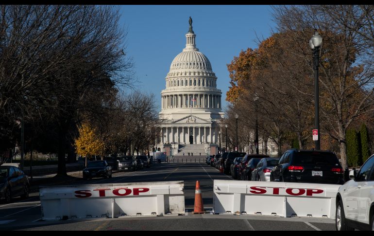 Barreras en una calle que conduce al Capitolio. AP/J. Applewhite