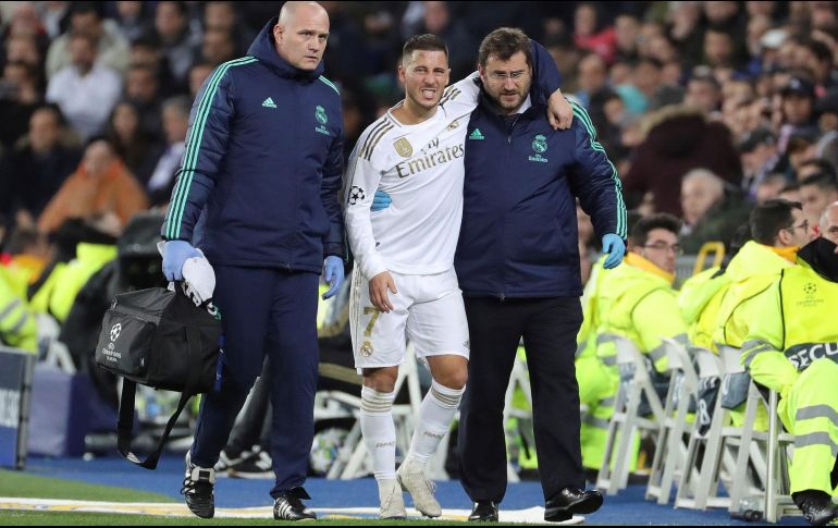 El belga, que se lesionó ayer en el partido de la Champions ante el PSG, estaría de baja por 10 días. EFE / J. Martín