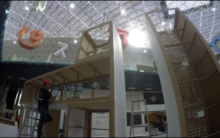 El diseño arquitectónico del Pabellón “viene por parte del Instituto Indio de Diseño y el National Book Trust de India. EL INFORMADOR / A. Camacho