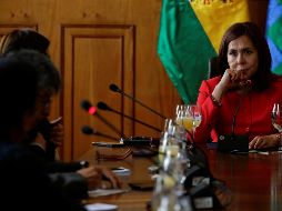 La canciller de Bolivia, Karen Longaric, descarta que su país vaya a romper relaciones diplomáticas con México. EFE/ R. Sura