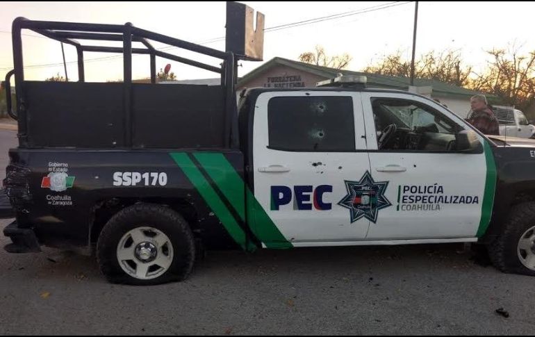 Vista general de los daños ocasionados durante el enfrentamiento entre fuerzas de seguridad y un grupo armado este sábado en la población de Villa Unión. EFE/STR