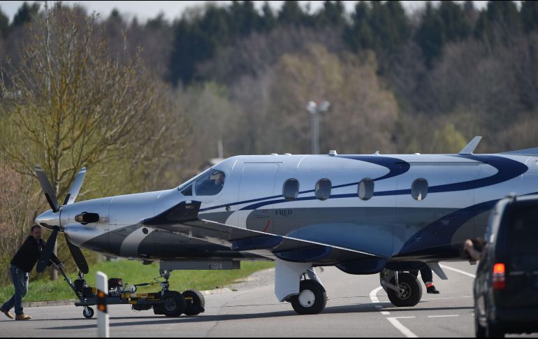 Foto de archivo que muestra a una aeronave Pilatus PC-12 similar a la que se accidentó este sábado. AFP/F. Kaestle