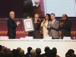 Raúl Padilla participó en la entrega del Premio FIL de Literatura en Lenguas Romances a David Huerta. EL INFORMADOR / E. Barrera
