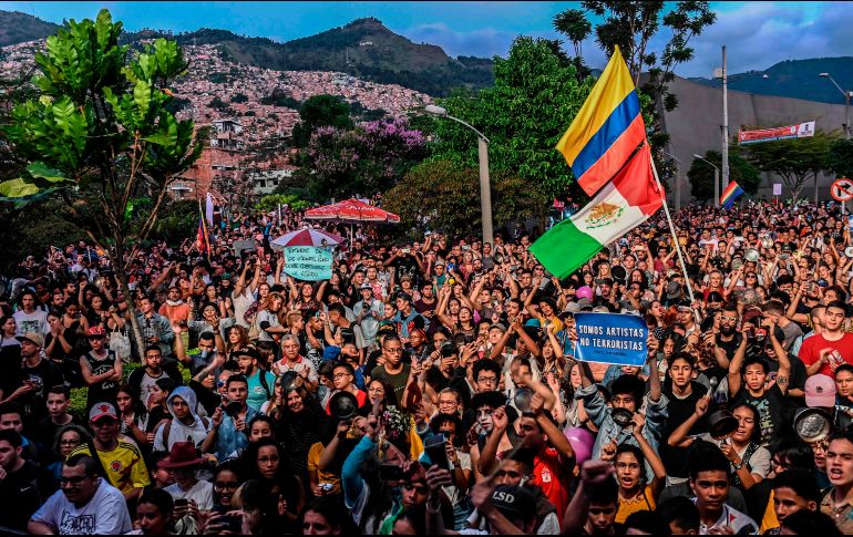 Desde el 21 de noviembre ríos de personas se movilizan a diario en diferentes ciudades de Colombia. AFP/J. Sarmiento
