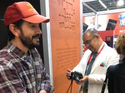 Diego Luna visitó el Pabellón de Lenguas Indígenas. TWITTER / @cultura_mx