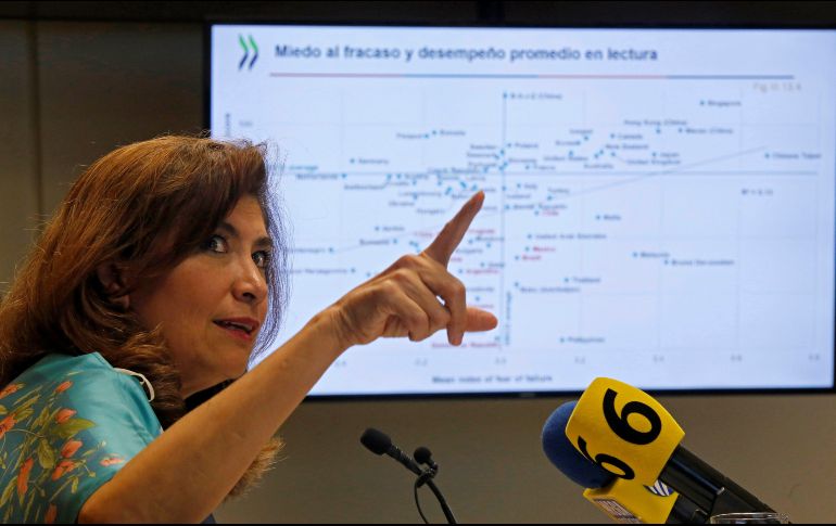 La directora y representante de la Organización para la Cooperación y el Desarrollo Económicos, Gabriela Ramos. EFE/F. Guasco