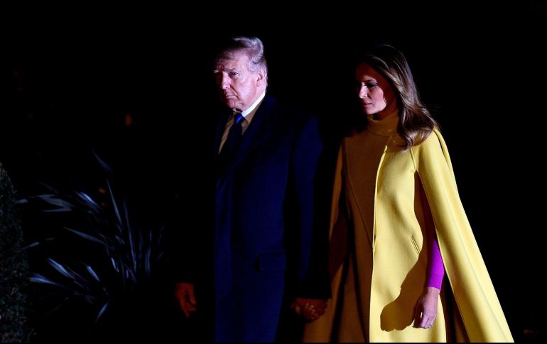 Donald Trump se encuentra en el ojo del huracán; sería el tercer mandatario enjuiciado. EFE/N. Hall